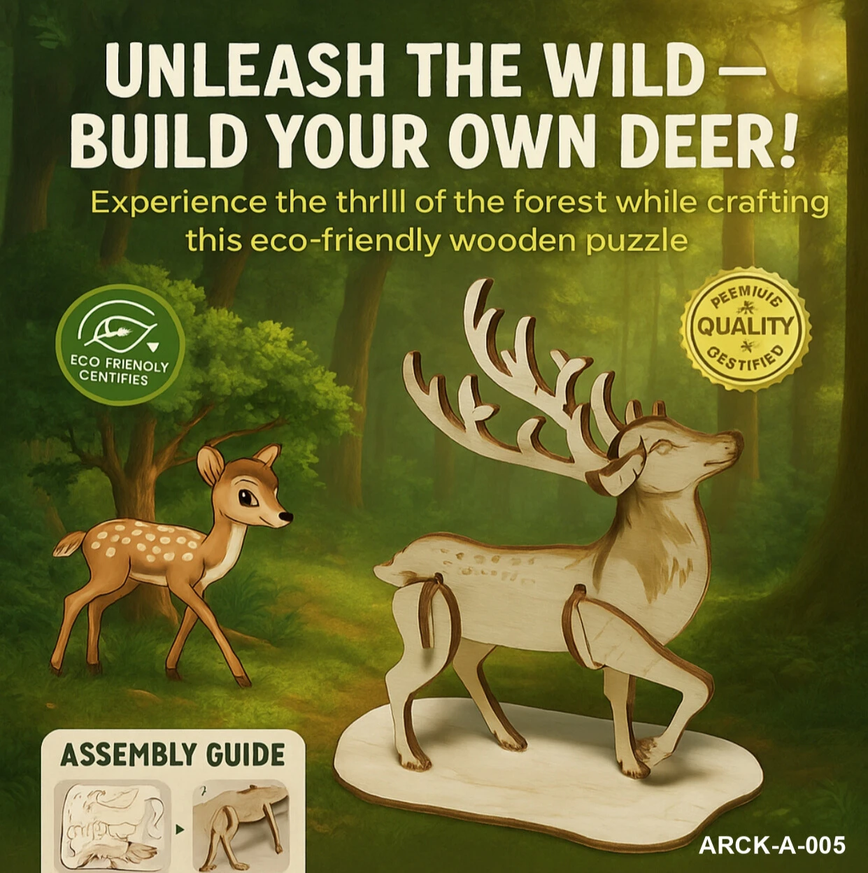 غزال البازل الخشبي من Arckidz